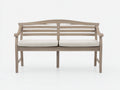 Gartenbank aus Holz 150x62x90 cm - Natur-Beige - 2 Sitzplätze - Klassisches Design