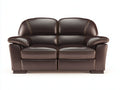 Zweisitzer Sofa aus Leder 180x95x92 cm - Dunkelbraun - Gepolstert - Klassisches Design