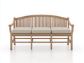 Gartenbank aus Holz 180x65x95 cm - Natur-Beige - 3 Sitzplätze - Klassisches Design